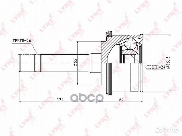 ШРУС наружный KIA Sportage 2.0-TD 94 CO-4406
