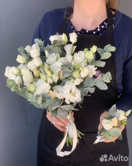 Букет невесты. Свадебный букет невесты. Эустома