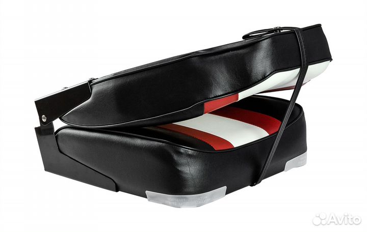 Кресло складное Rainbow цв. черный/красный/белый