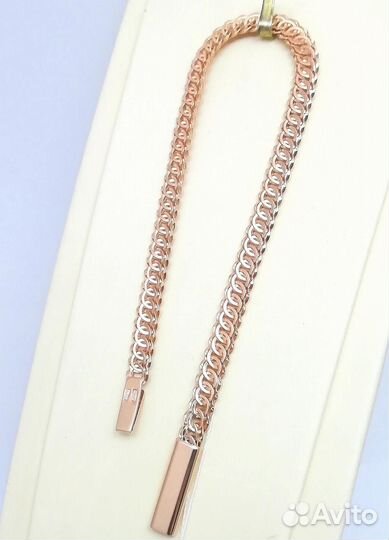 Золотой браслет Ажурный, полновесный, замок коробочка, длина 16 см, вес 3,54г