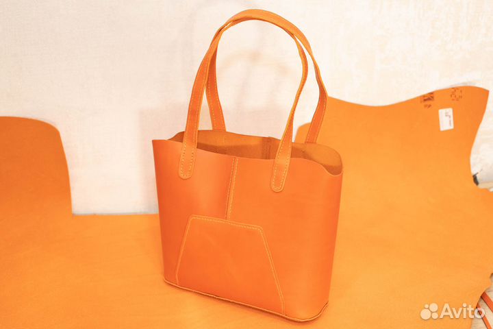 Сумка шоппер. Ручная работа. Натуральная кожа