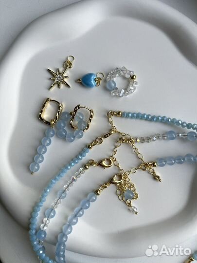 Ожерелье чекер серьги