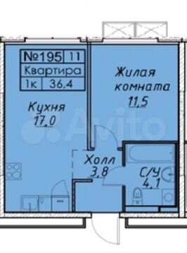 1-к. квартира, 36,4 м², 16/25 эт.
