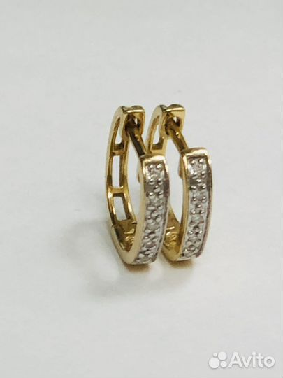 Золотые серьги с бриллиантами
