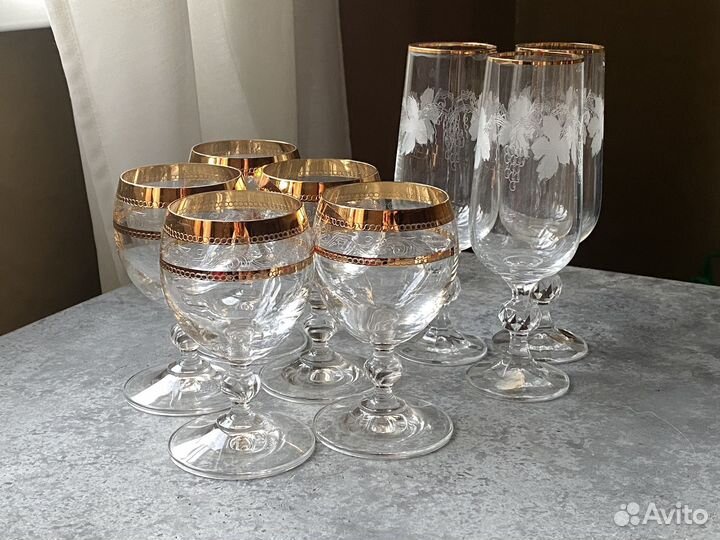 5 бокалов Bohemia Crystalex Чехия