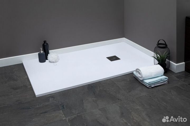 Душевой поддон из искусственного камня Aquanet Pleasure 120x90 256323 с антискользящим покрытием