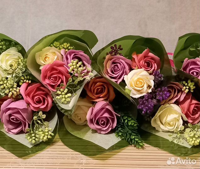 Подарок букеты из мыльных роз