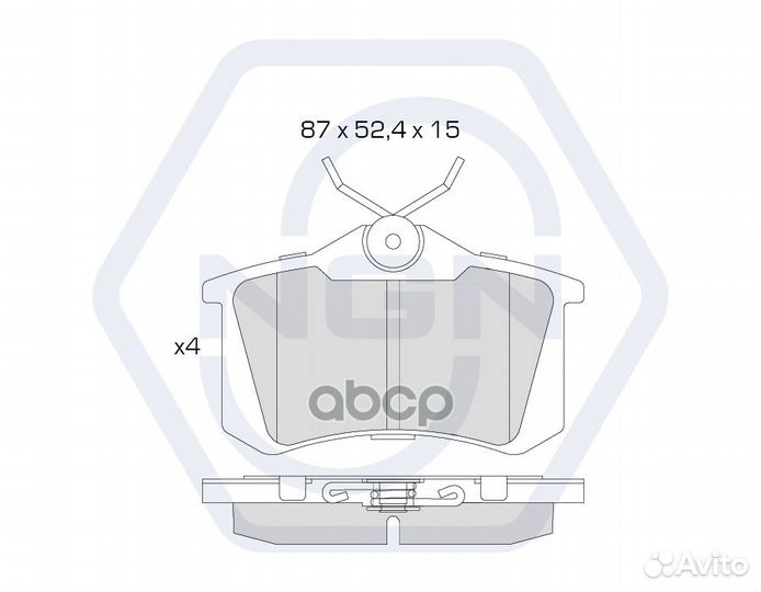 Колодки тормозные дисковые керамические зад