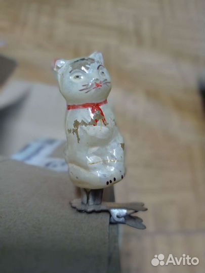 Кот, ёлочная игрушка на прищепке