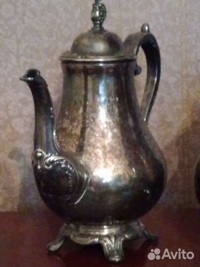 Чайно-кофейный сервиз Rogers & Son посеребренный