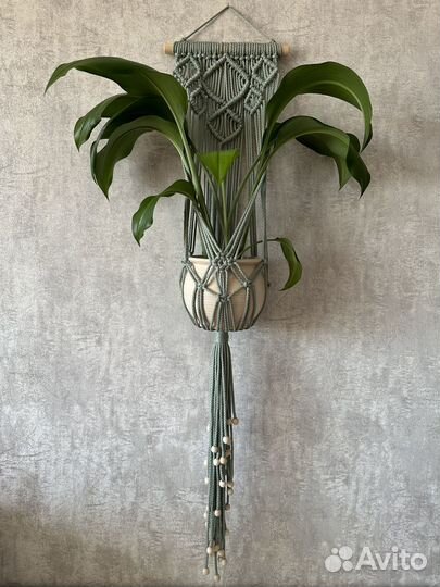 Кашпо подвесное макраме