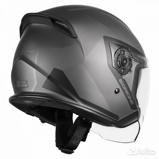 Шлем открытый со стеклом origine palio Techy белый