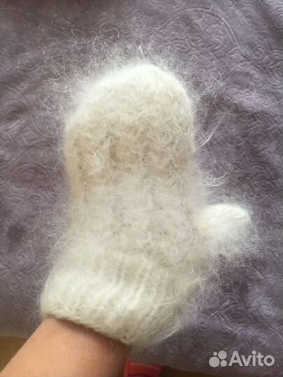 Пуховые варежки