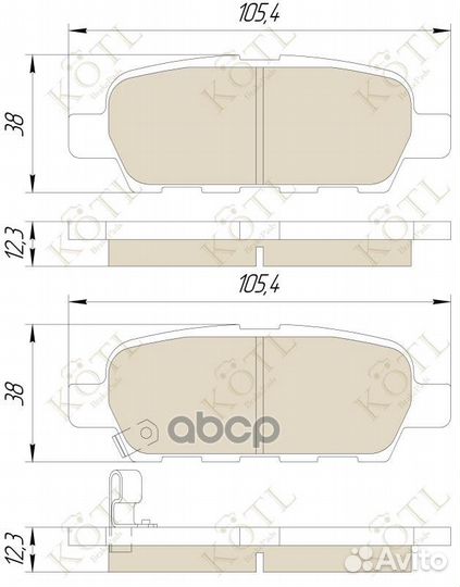Колодки тормозные дисковые задние к-т nissan X