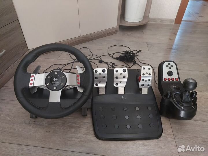 Игровой руль logitech g27 с педалями и кпп