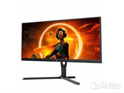 Монитор AOC U34G3XM, 3440x1440, 144 Гц, VA, черный