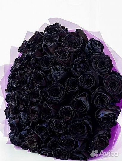 Доставка букетов и цветов. Чёрные розы