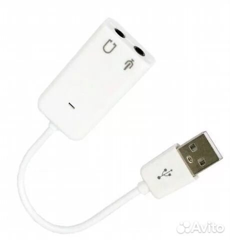 Переходник USB2.0) audio (2X3.5 jack) Z10 2 штуки