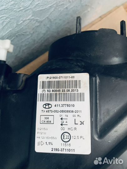 Фара передняя левая на granta