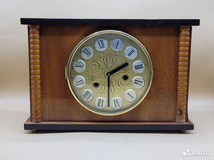 Часы настольные дерево Янтарь Кварц 35*14*23,5 см