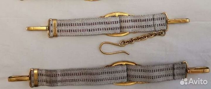 Адмиральский ремень с подвесами для кортика рккф