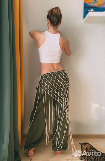 Шаль-сетка макраме