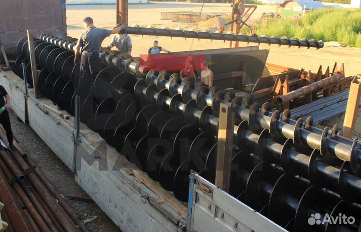 Шнек буровой, для бм-811 D - 250мм, L - 8м