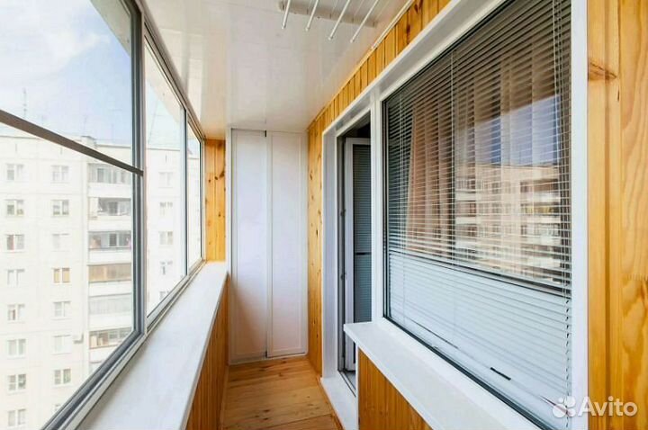 Остекление и отделка балкона под ключ. Рассрочка