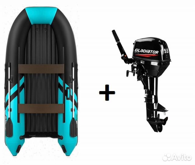 Мотор Gladiator 9.8 + Лодка Gladiator E300S