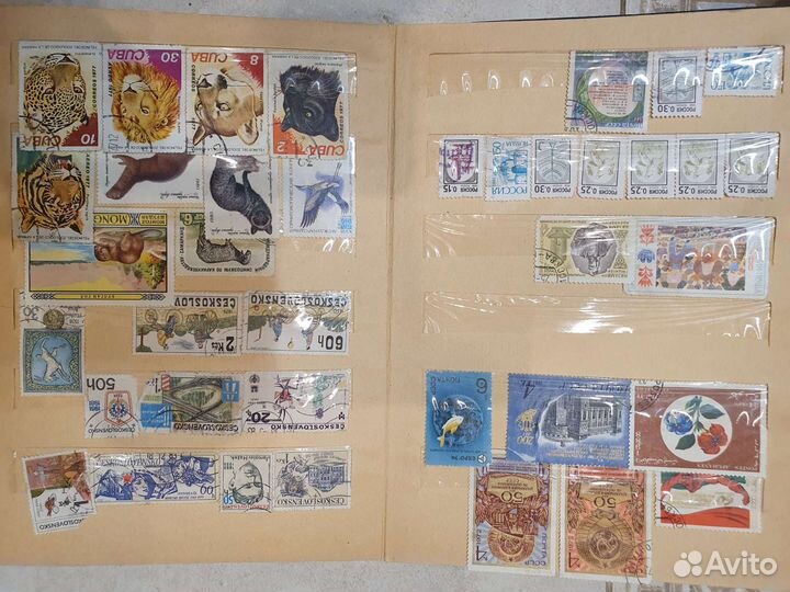 Коллекция марок разных стран более 300 шт