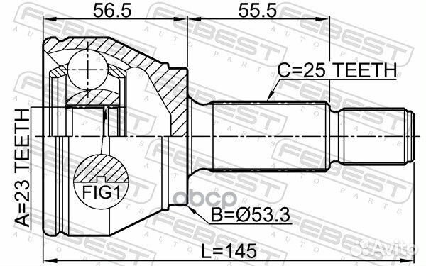 ШРУС наружный (компл.) ford B-Max 2012/Fiesta