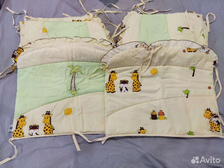 Детские бортики в кроватку плоские