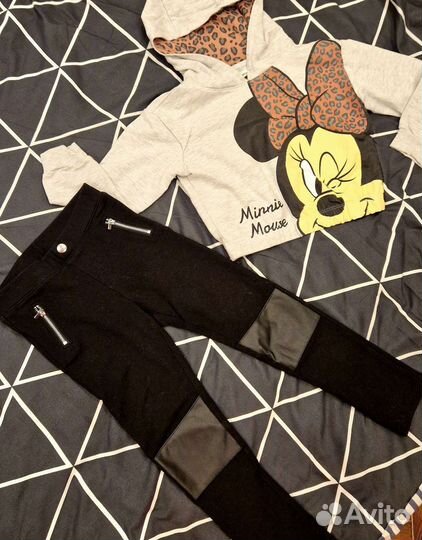 Брюки с укороченным худи