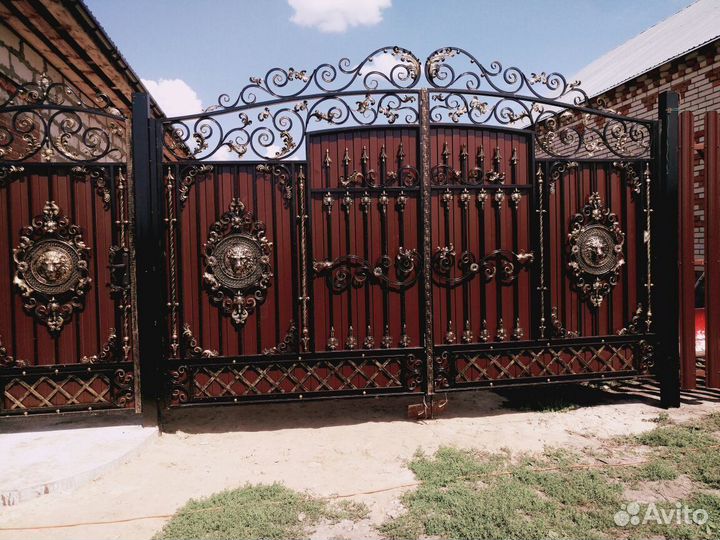 Ворота, калитка кованые №10