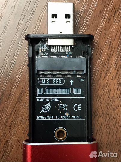 Адаптер m2 на usb 3.1 M&B key в корпусе