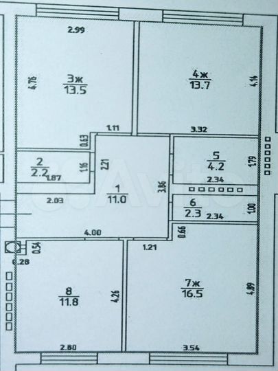 3-к. квартира, 75,2 м², 1/6 эт.