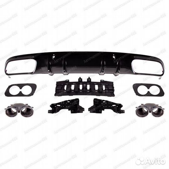 Диффузор с насадками 43 AMG Mercedes C-class W205