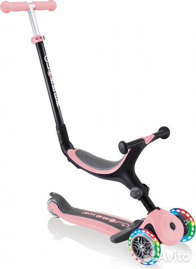 Самокат Globber GO UP foldable lights пастельно-ро
