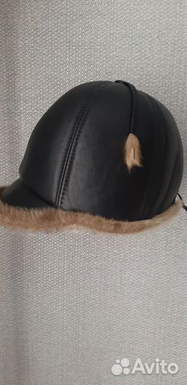 Кепка жокейка женская кожа