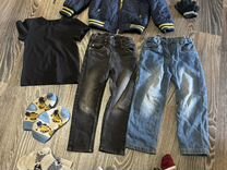 Куртка р.104, джинсы р.104, 110, футболка, носки
