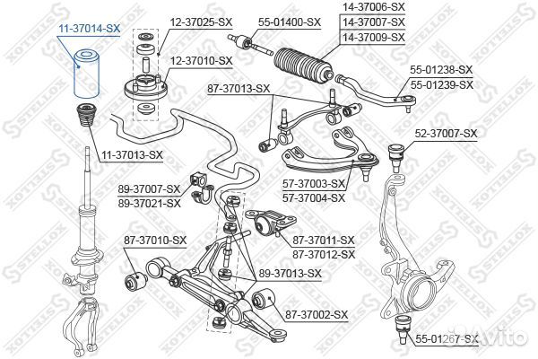 Пыльник амортизатора переднего Honda Civic EG/EH/M