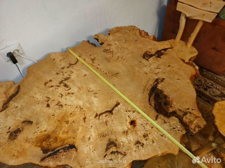 Столы и стулья из слэба горного тополя