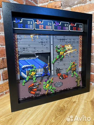 Пиксельная диорама tmnt (Черепашки Ниндзя)