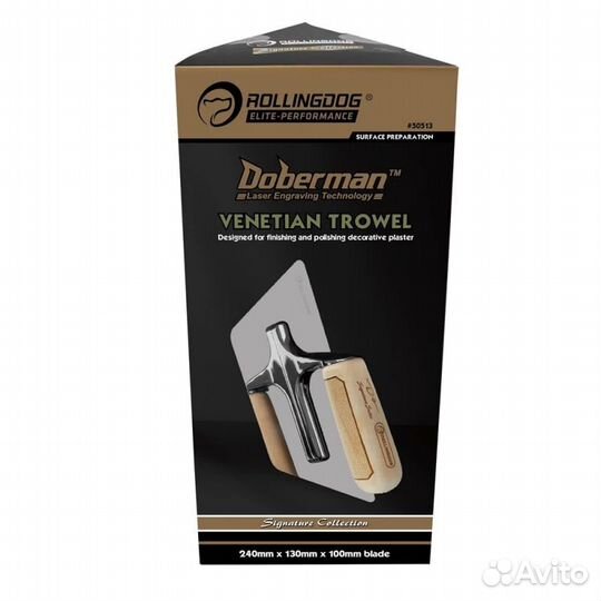 Венецианская кельма Rollingdog 240х130х100мм