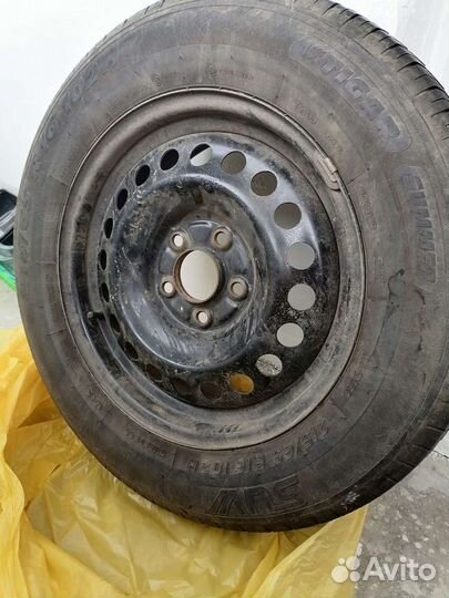 Комплект летней резины на дисках r16 + колпаки