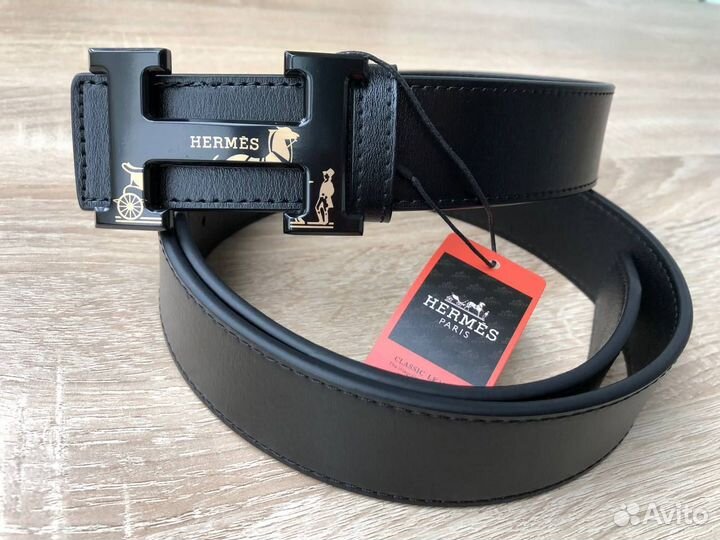 Ремень мужской Hermes кожаный. Новый