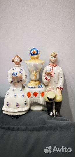Чаепитие Киев статуэтка фарфоровая