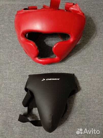 Шлем, защита для паха, перчатки детские