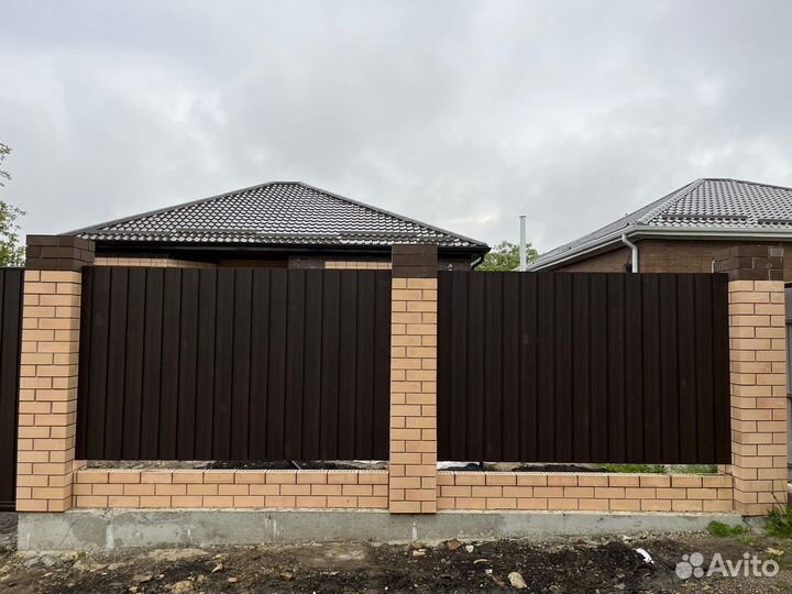 Заборы из профнастила, 3д сетка, штакетник