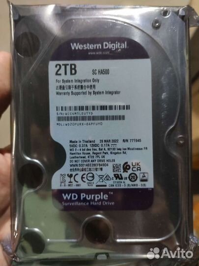 WD Purple 1/2тб